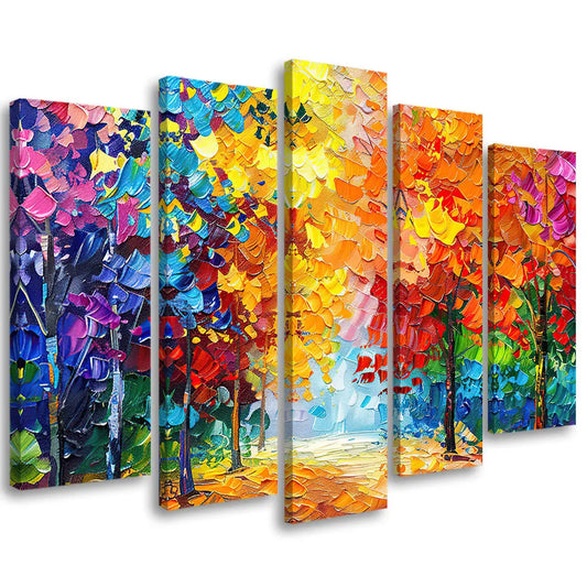 Tableau arbre multicolore abstrait Love-Gallery