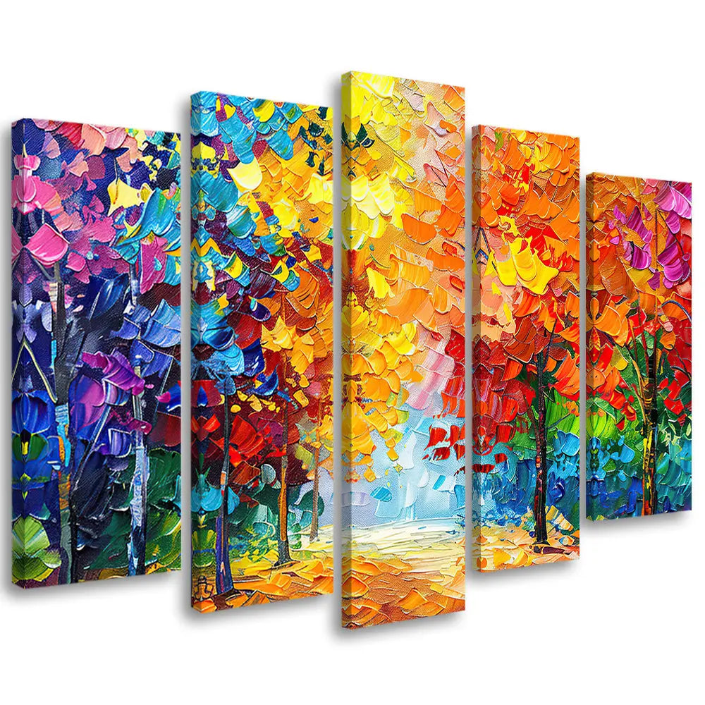 Tableau arbre multicolore abstrait Love-Gallery
