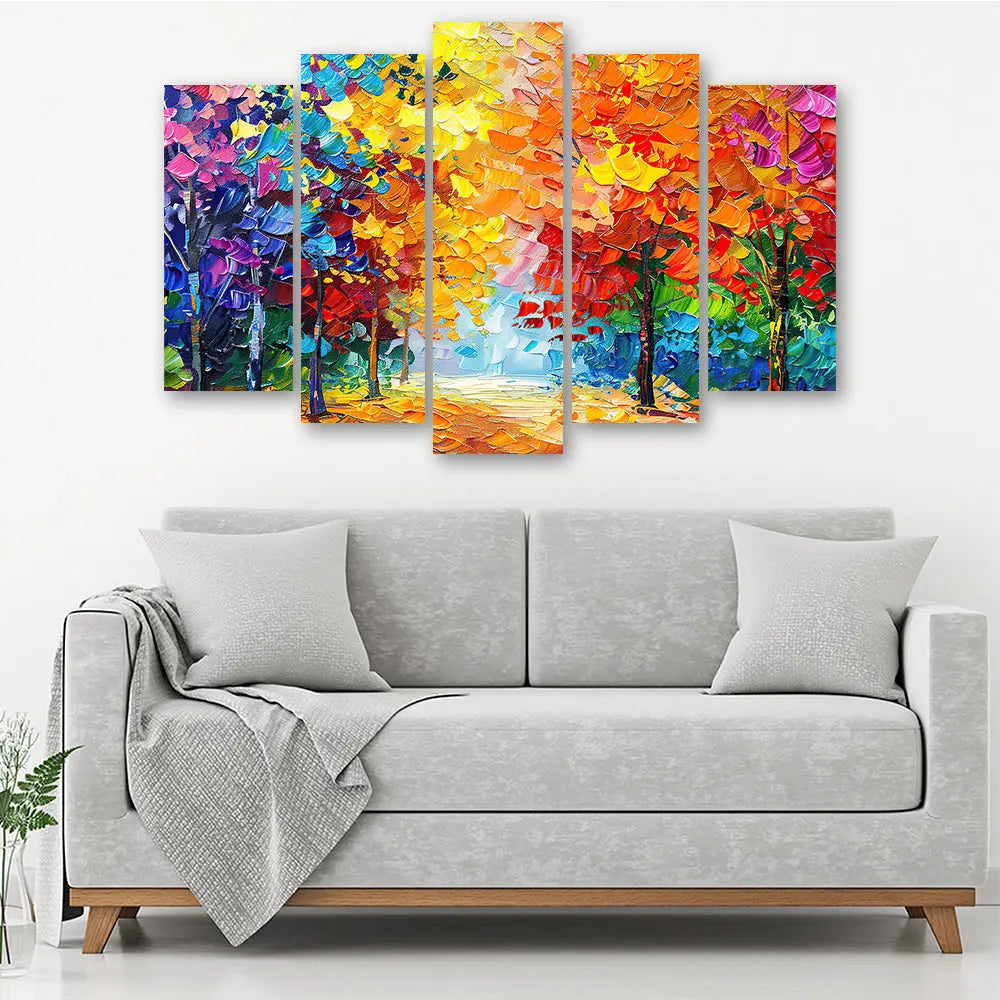 Tableau arbre multicolore abstrait Love-Gallery