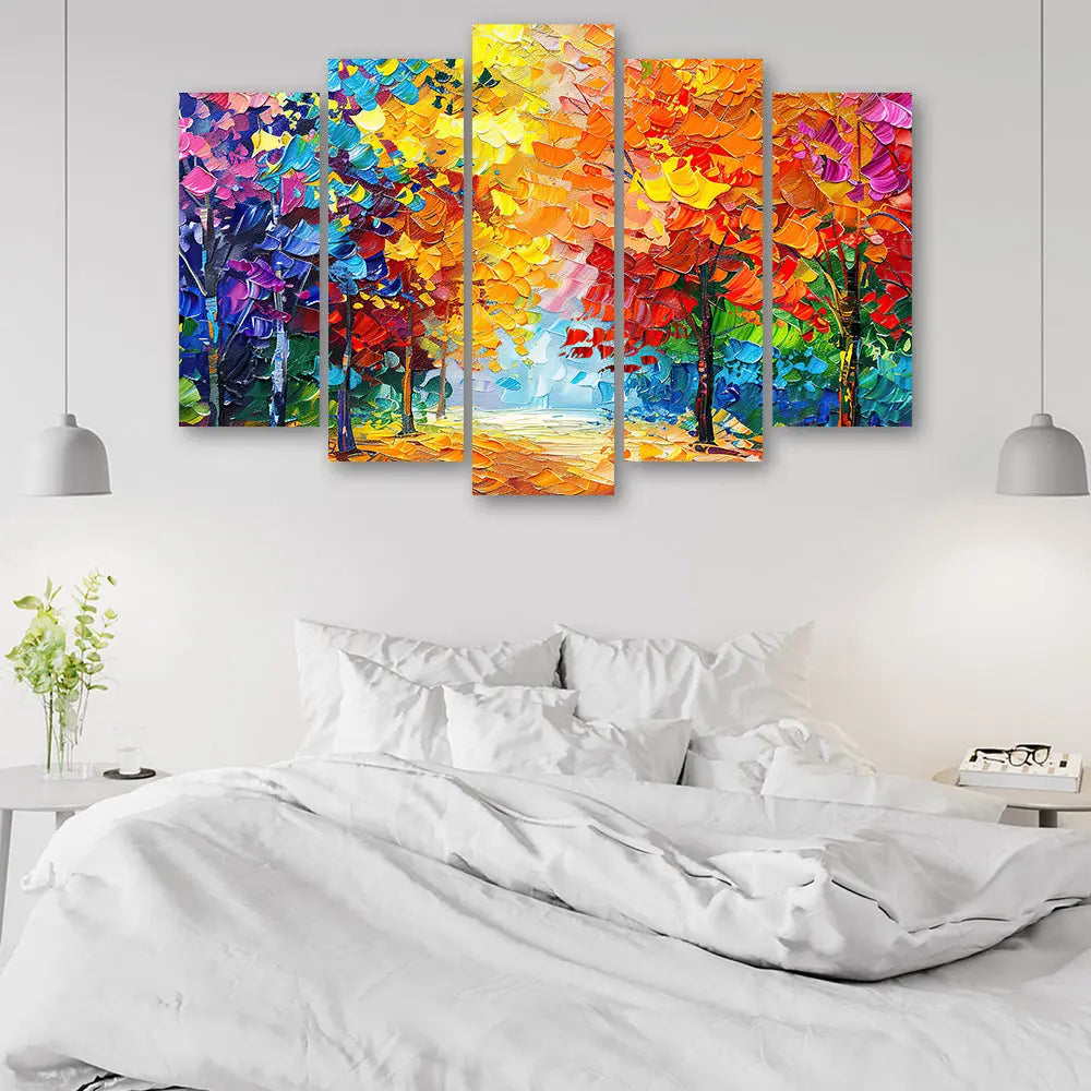 Tableau arbre multicolore abstrait Love-Gallery