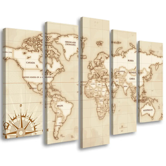 Tableau mappemonde vintage Love-Gallery