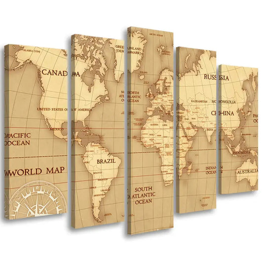 Tableau carte du monde voyage Love-Gallery