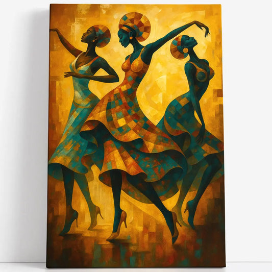 Tableau danseuses africaines abstrait cubisme Love-Gallery