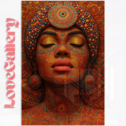 Tableau femme africaine tribal Love-Gallery