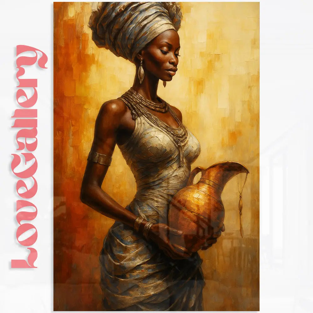 Tableau africaine porteuse d'eau Love-Gallery