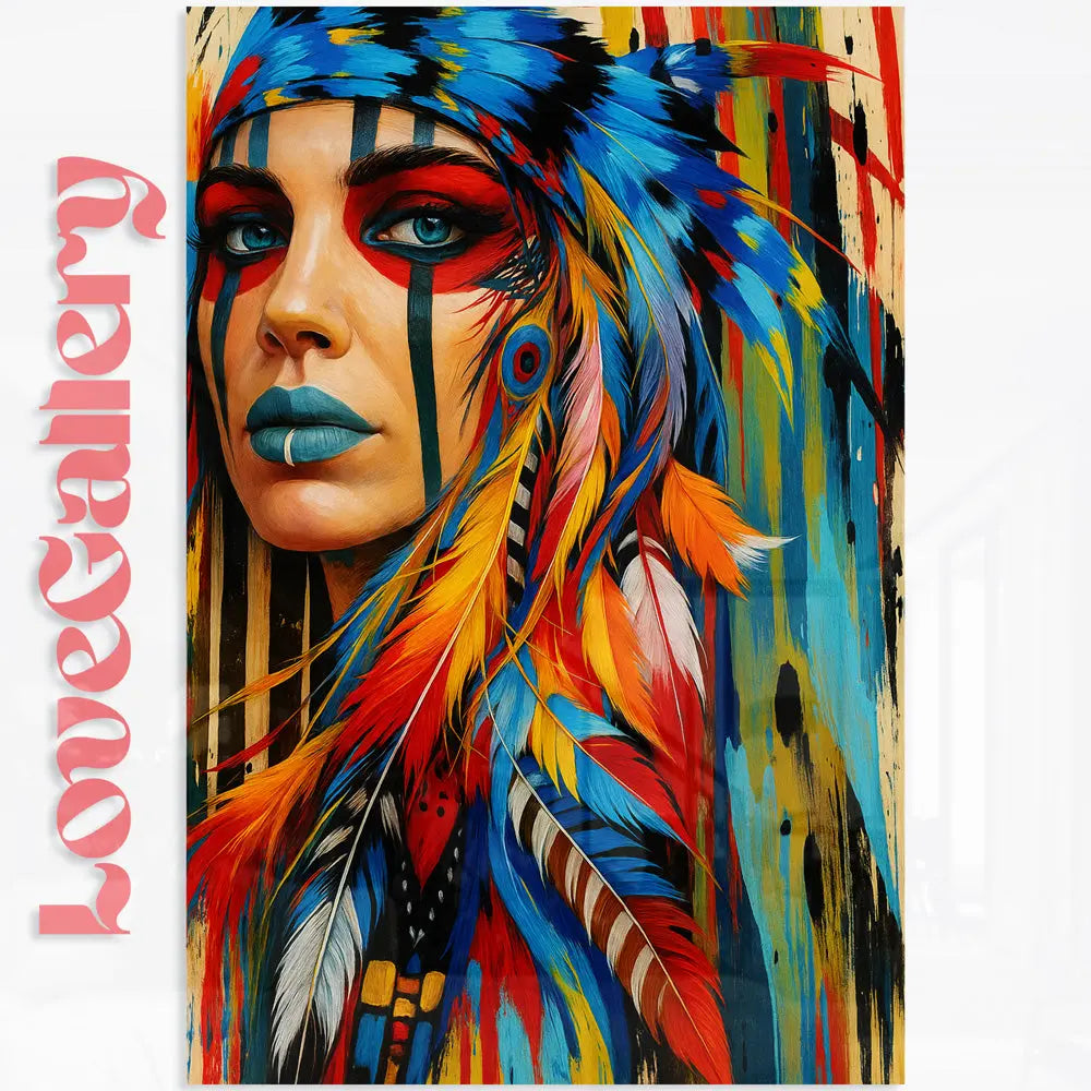 Tableau femme indienne pop art Love-Gallery
