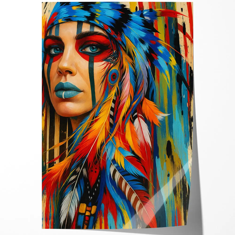 Tableau femme indienne pop art Love-Gallery