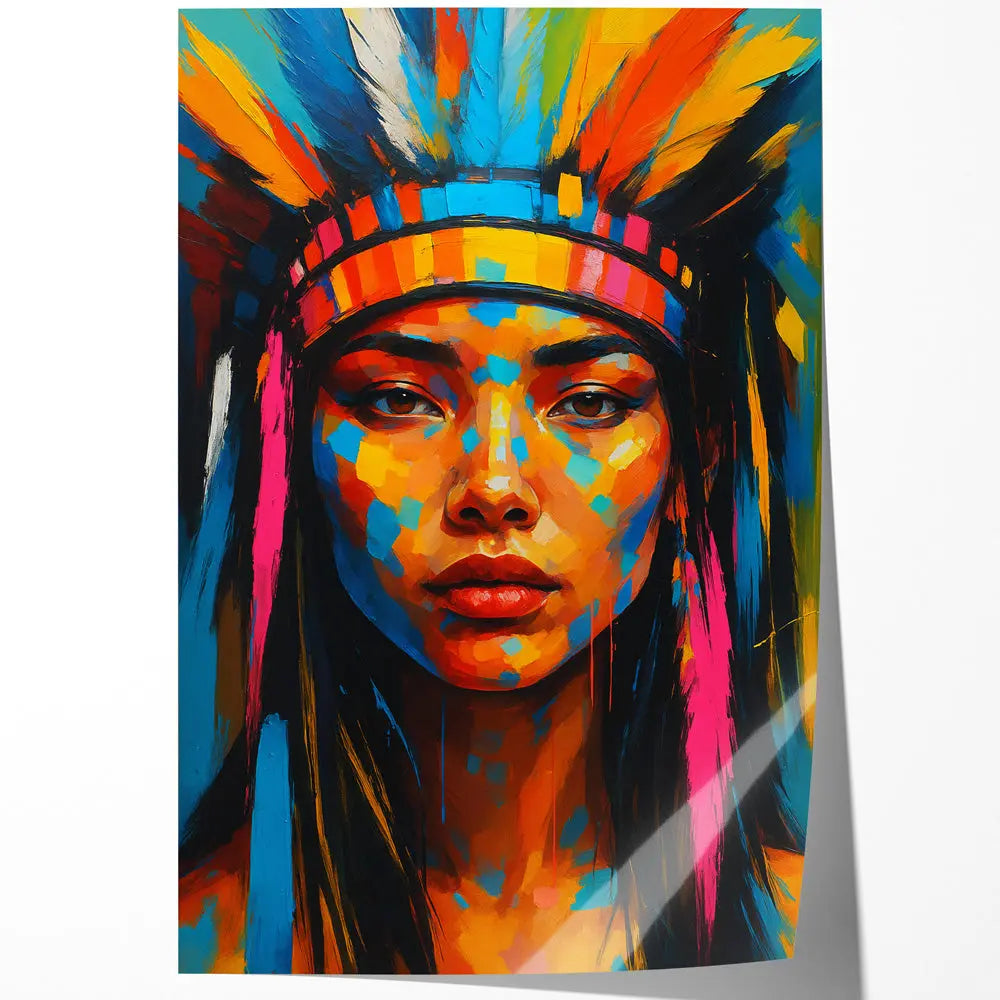 Tableau indienne peinture tribale Love-Gallery