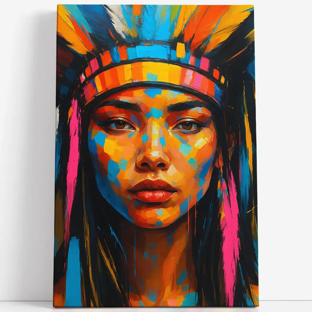 Tableau indienne peinture tribale Love-Gallery