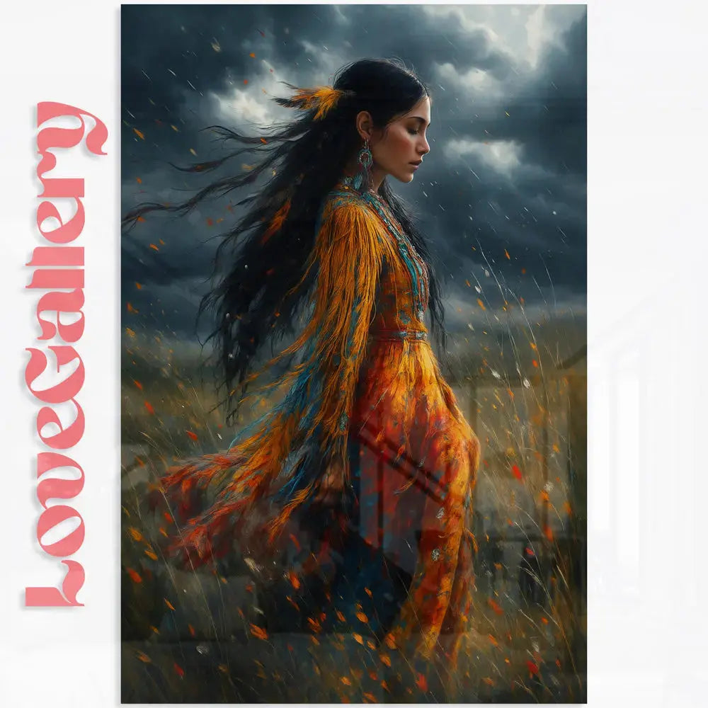 Tableau femme indienne poétique Love-Gallery