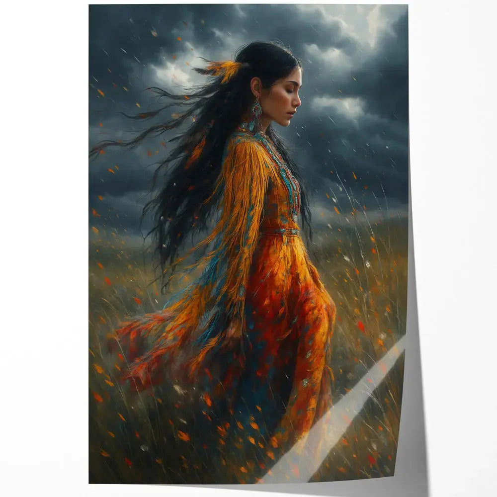 Tableau femme indienne poétique Love-Gallery