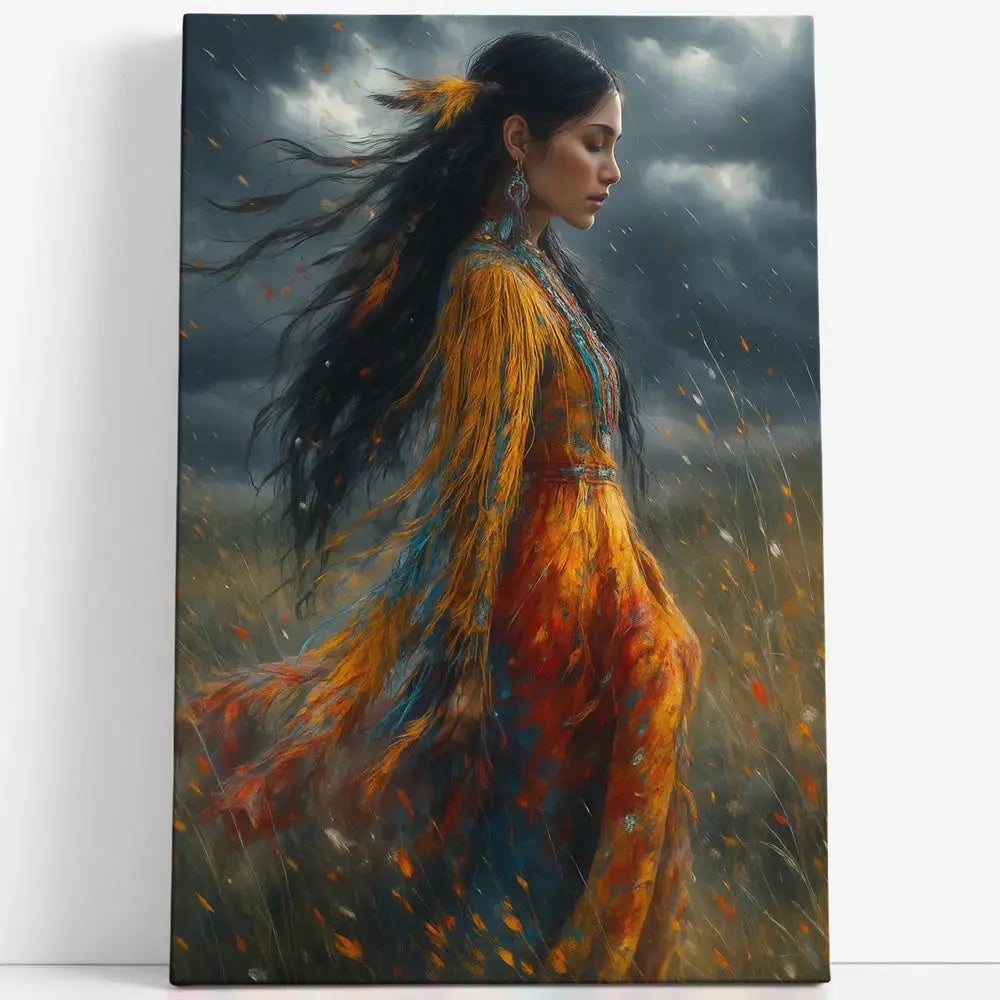 Tableau femme indienne poétique Love-Gallery