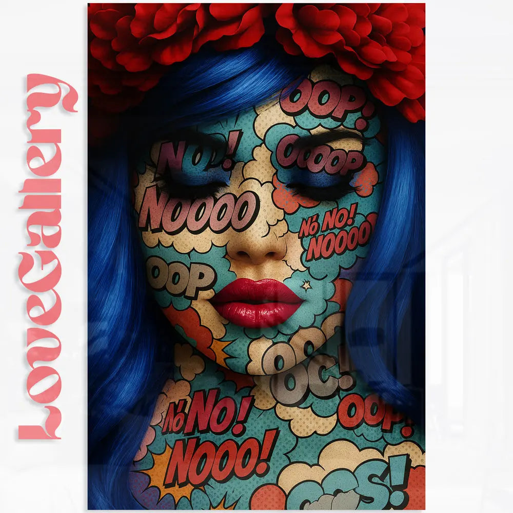 Tableau pop art visage femme Love-Gallery
