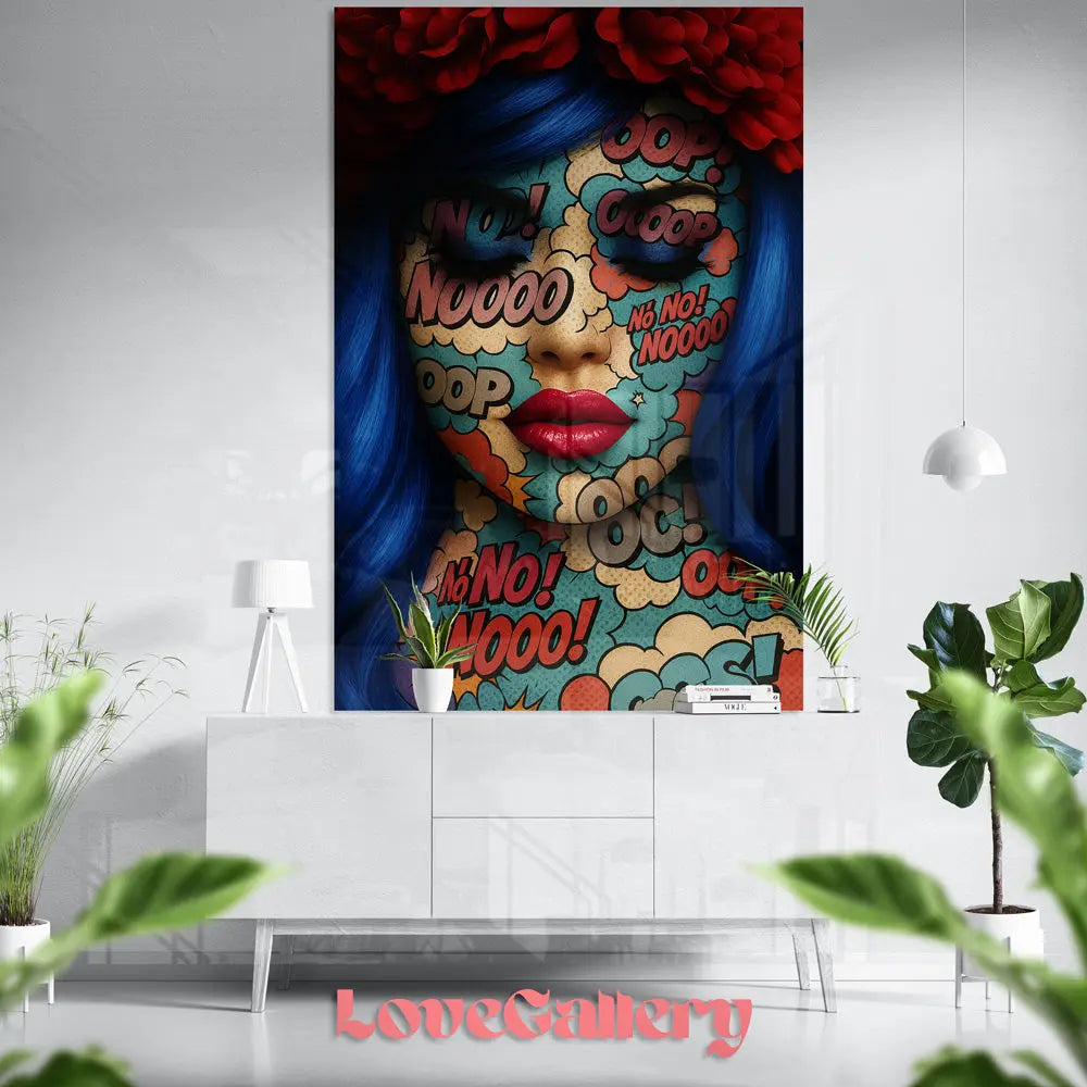 Tableau pop art visage femme Love-Gallery