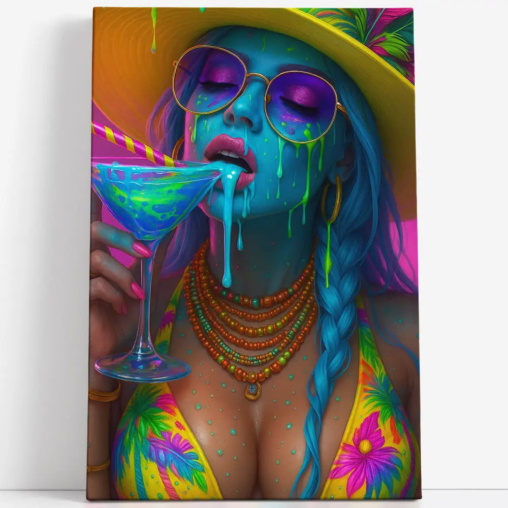 Tableau femme fluo pop art Love-Gallery