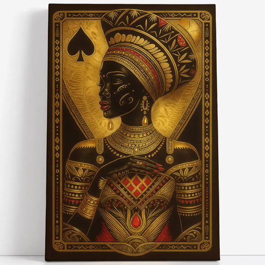 Tableau Dame de Pique art déco africaine Love-Gallery