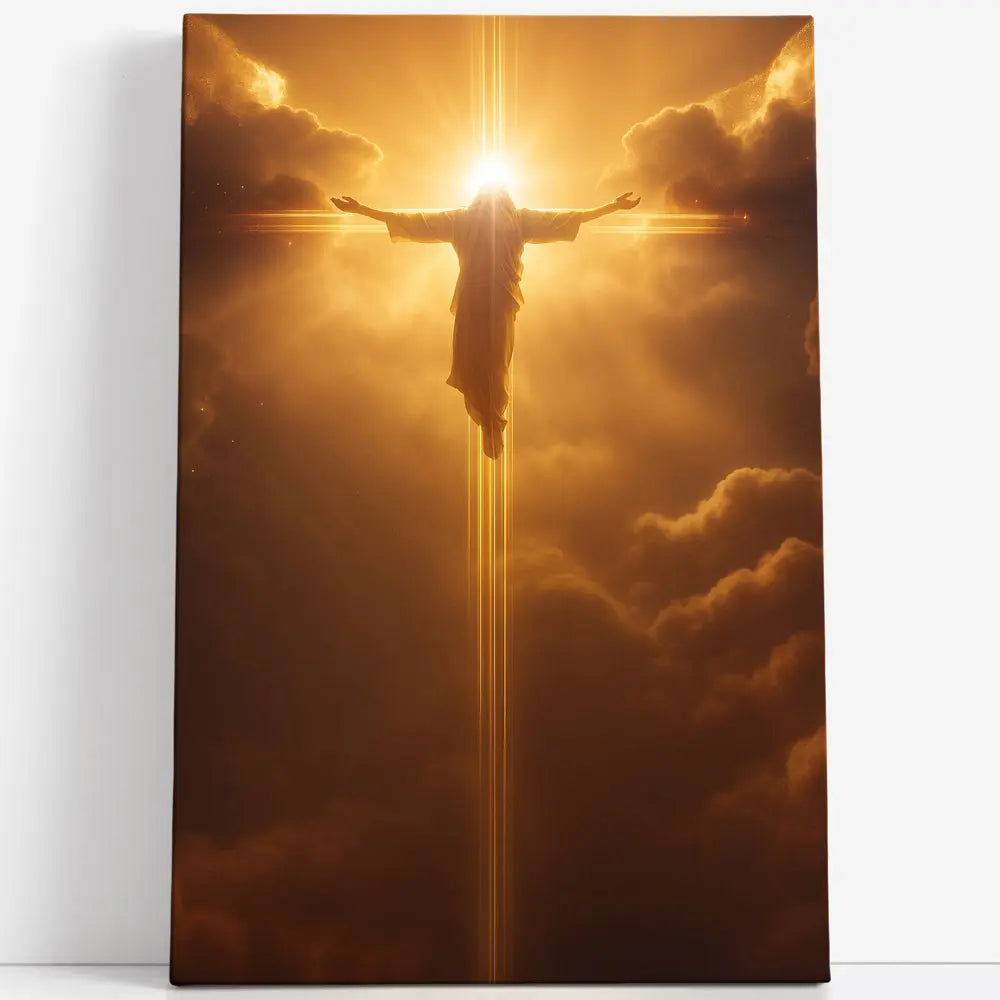 Tableau Jesus lumiere croix celeste Love-Gallery