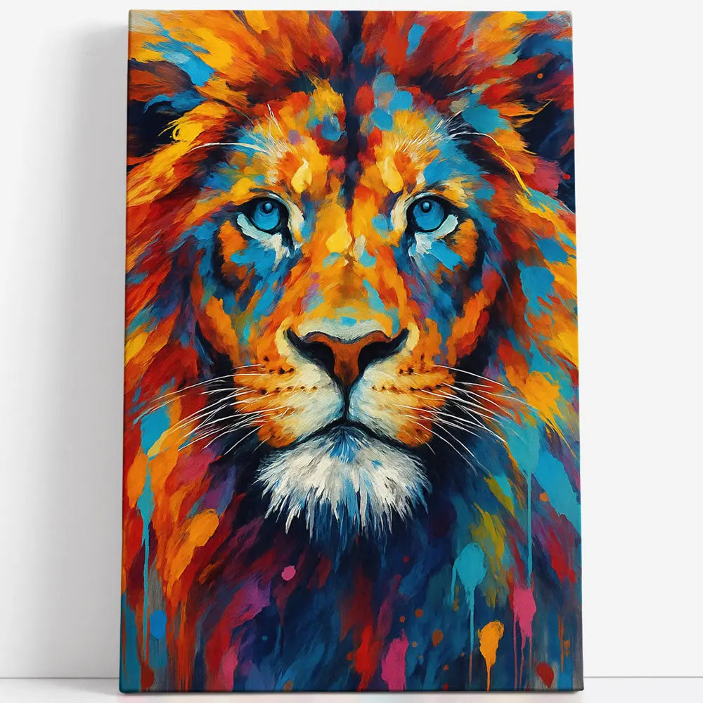Tableau lion coloré popart Love-Gallery
