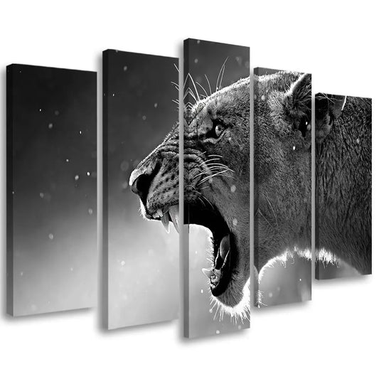 Tableau lionne noir et blanc Love-Gallery