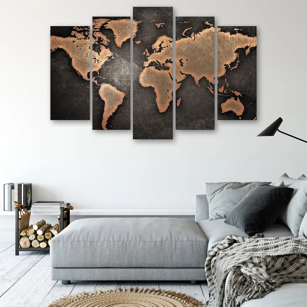 Tableau carte monde xxl Love-Gallery