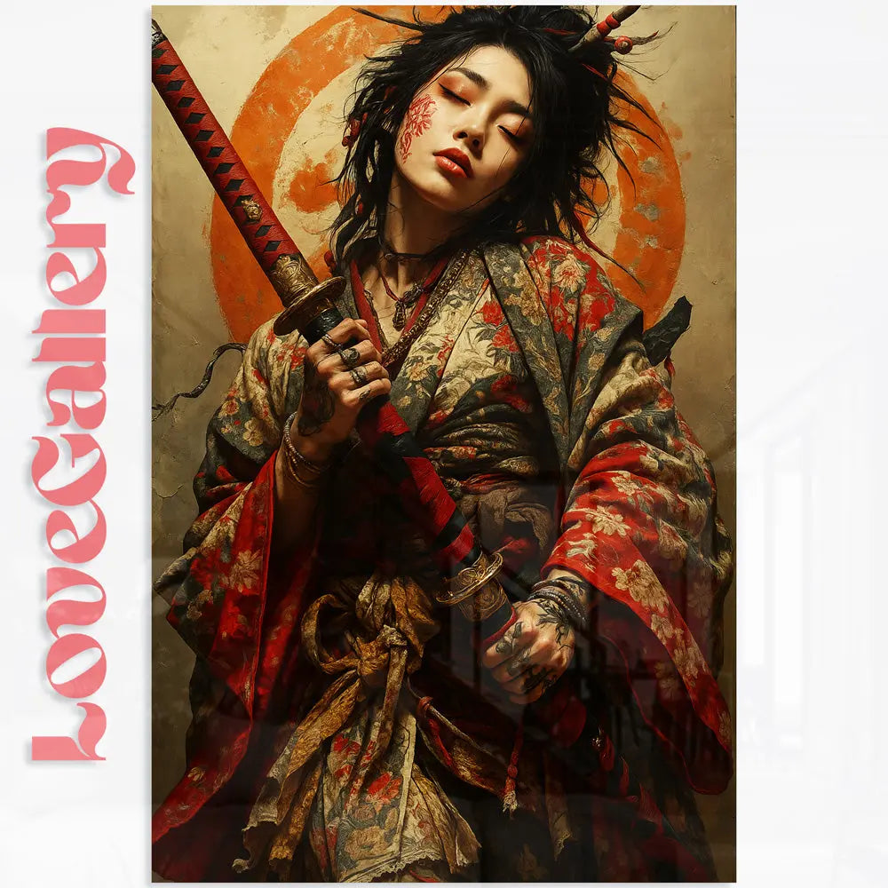 Tableau samourai japonaise Love-Gallery