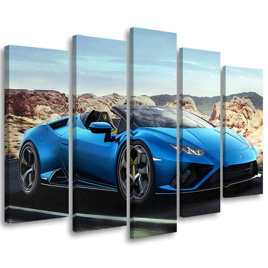 Tableau huracan evo spyder bleu Love-Gallery