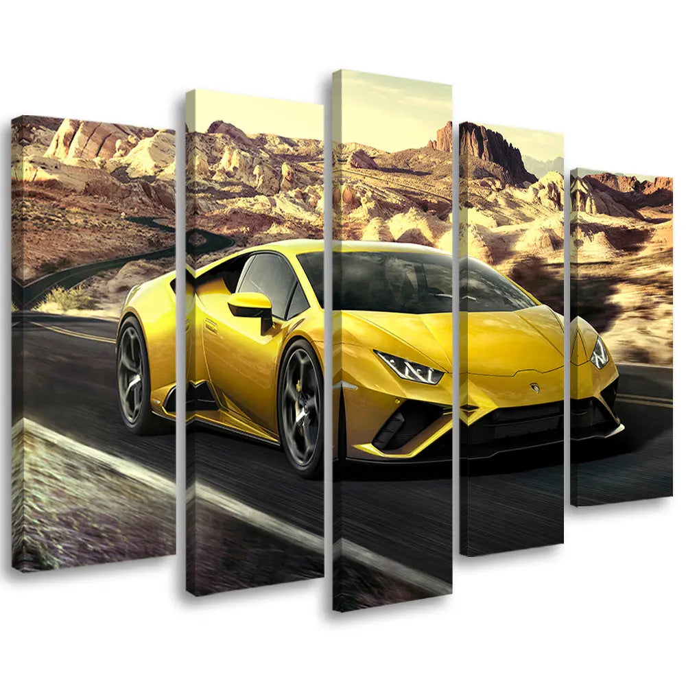 Tableau lamborghini huracan evo jaune Love-Gallery