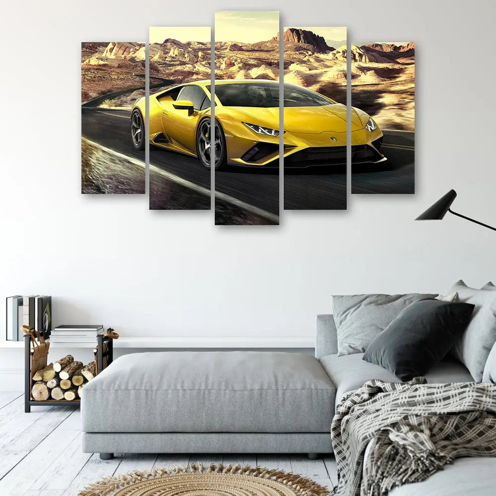 Tableau lamborghini huracan evo jaune Love-Gallery