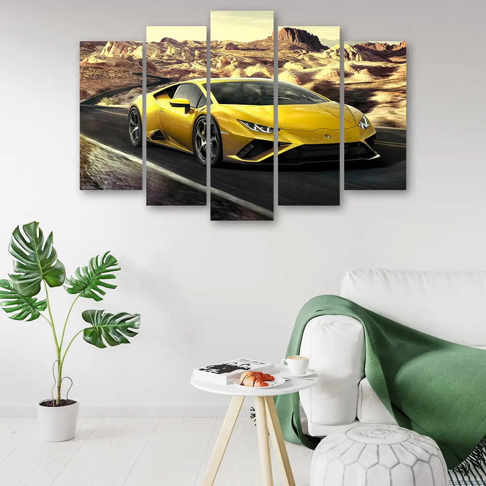 Tableau lamborghini huracan evo jaune Love-Gallery