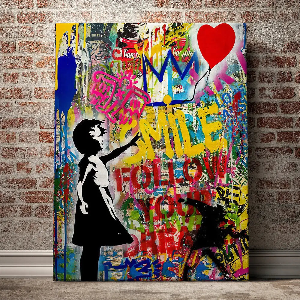 Tableau pop art Banksy follow your dream Love-Gallery