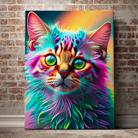 Tableau chat coloré pop art Love-Gallery