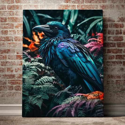 Tableau corbeau noir et bleu Love-Gallery