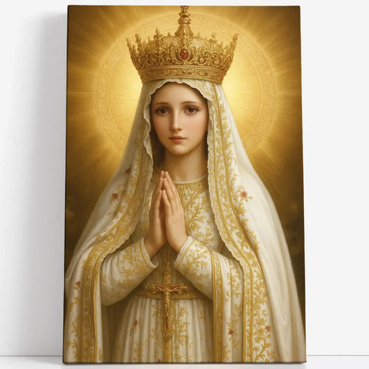Tableau la Vierge royale au cœur de lumière Love-Gallery