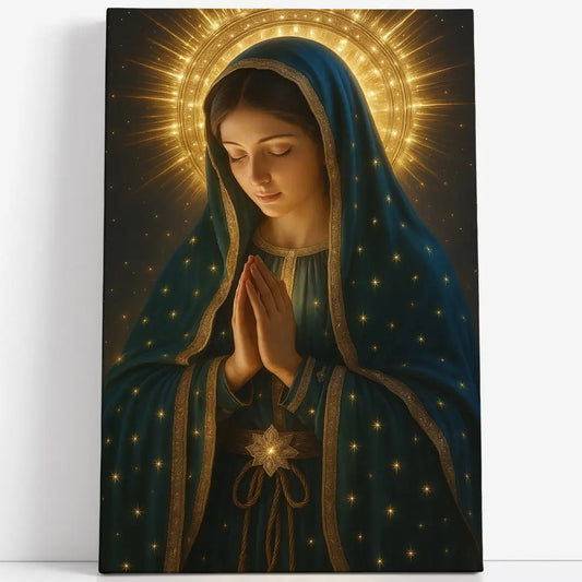 Tableau la Vierge aux étoiles et au halo de lumière Love-Gallery