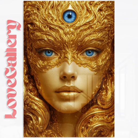Tableau visage divin troisième oeil Love-Gallery